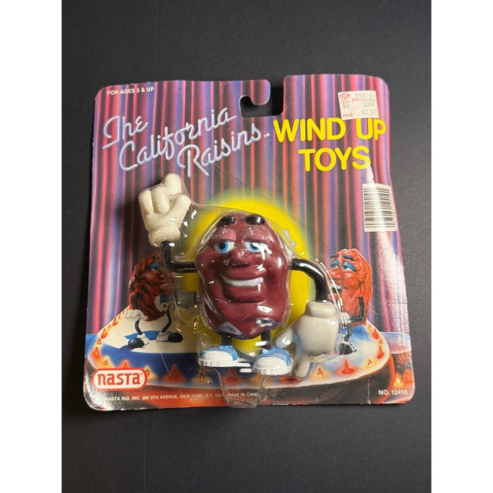 Vintage 1987‎ California Raisins Wind-Up Toy Nasta Sealed